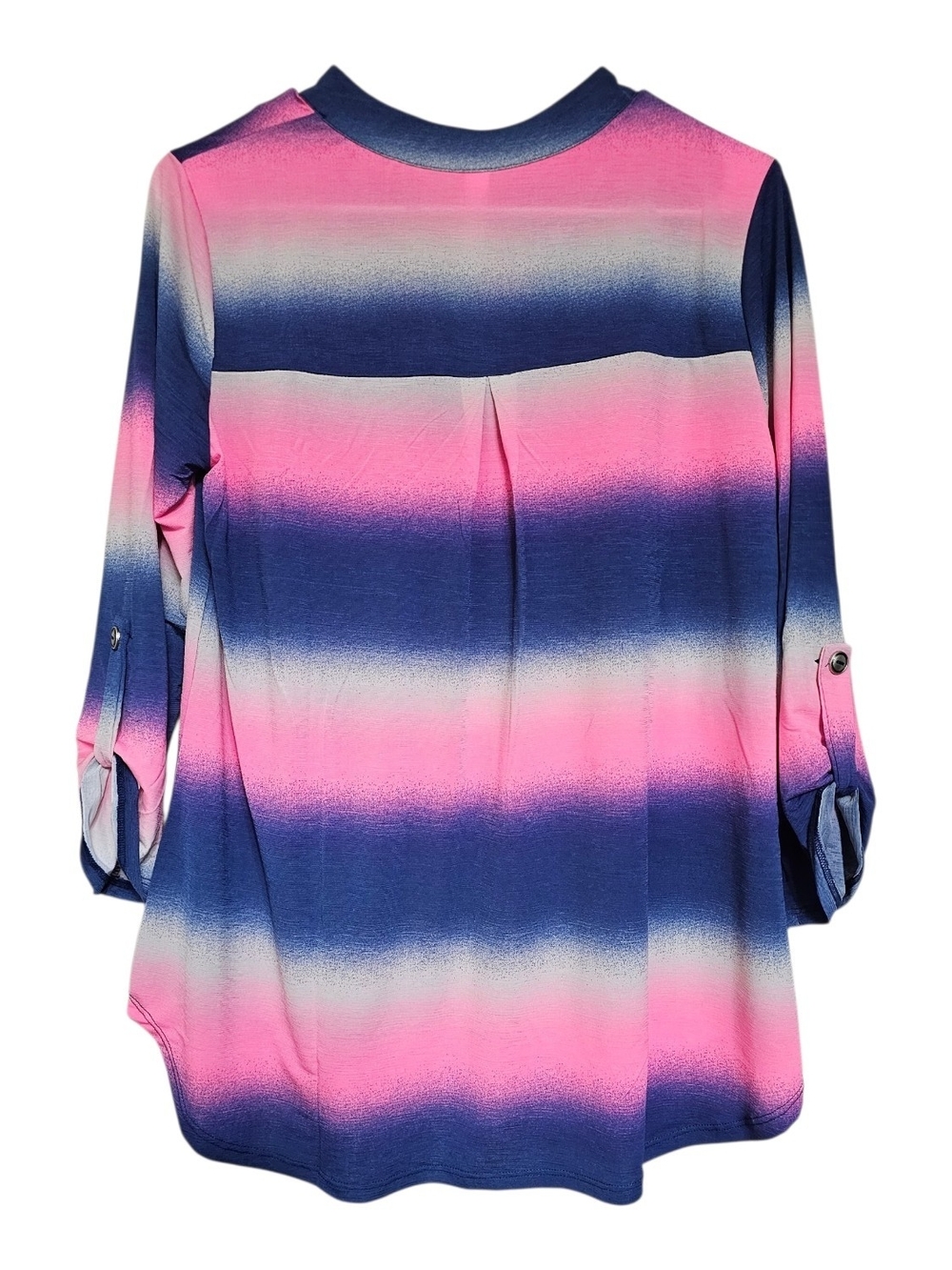 Dear Scarlett Ombre Stripe Tunic - Pink, Navy & White - Picture 3 of 5